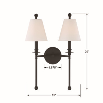 Riverdale Two Light Wall Sconce (RIV-383-BF)