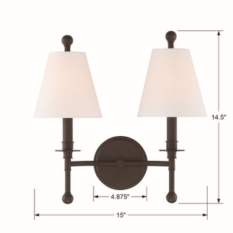 Riverdale Two Light Wall Sconce (RIV-383-DB)