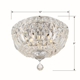 Roslyn Three Light Flush Mount (ROS-A1003-CH-CL-MWP)