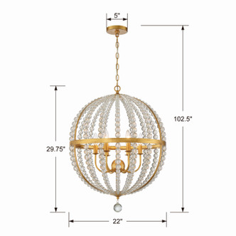 Roxy Six Light Chandelier (ROX-A9006-GA)