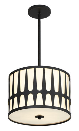 Royston Three Light Pendant (ROY-803-BK)