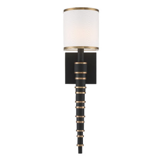 Crystorama - SLO-A3601-VG-BF - One Light Wall Sconce - Sloane - Vibrant Gold + Black Forged