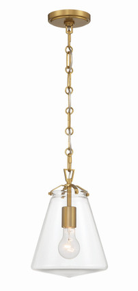 Crystorama - VSS-7003-LG - One Light Mini Pendant - Voss - Luxe Gold