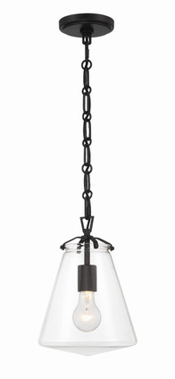 Crystorama - VSS-7003-MK - One Light Mini Pendant - Voss - Matte Black