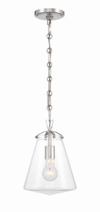 Crystorama - VSS-7003-PN - One Light Mini Pendant - Voss - Polished Nickel