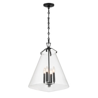 Crystorama - VSS-7018-MK - Four Light Pendant - Voss - Matte Black