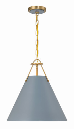 Crystorama - XAV-B8305-VG-BL - Three Light Pendant - Xavier - Vibrant Gold