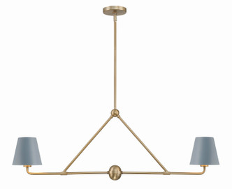 Crystorama - XAV-B9302-VG-BL - Two Light Chandelier - Xavier - Vibrant Gold