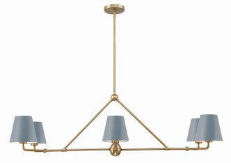 Crystorama - XAV-B9306-VG-BL - Six Light Chandelier - Xavier - Vibrant Gold