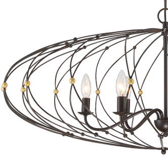 Zucca Six Light Chandelier (ZUC-A9036-EB-GA)