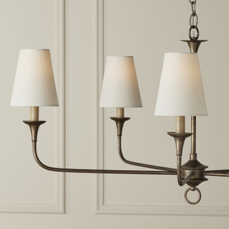 Off-White Fine Grasscloth Chandelier Shade (0900-0024)