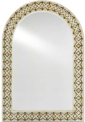 Currey and Company - 1000-0089 - Mirror - Ellaria - Natural/Brass