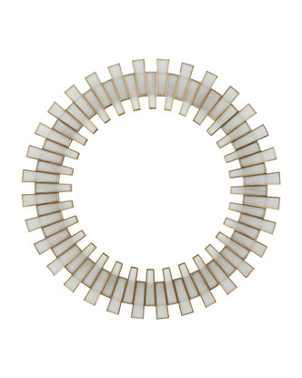 Currey and Company - 1000-0145 - Mirror - Glasdele - Antique Brass/White