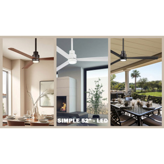 Simple 52"Ceiling Fan (F787L-BNW)