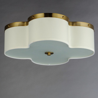 Clover Four Light Flush Mount (12244OFSBR)