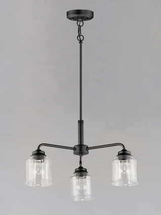 Acadia Three Light Semi-Flush Mount/Chandelier (12260CDBK)