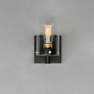 Pinn One Light Wall Sconce (12401CLBKSBR)