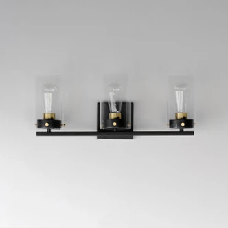 Pinn Three Light Bath Vanity (12403CLBKSBR)