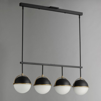 Duke Four Light Linear Pendant (12414SWBKWBR)
