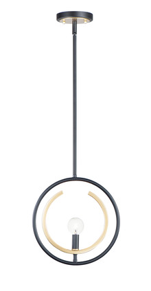 Maxim - 12500BKGLD - One Light Mini Pendant/Semi Flush Mount - Clip - Black / Gold