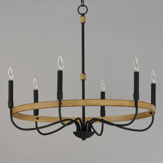 Franklin Six Light Chandelier (14446DWBK)