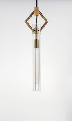 Flambeau One Light Pendant (16111CLBKAB)