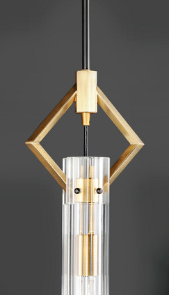 Flambeau One Light Pendant (16111CLBKAB)