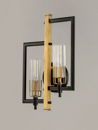 Flambeau Two Light Wall Sconce (16112CLBKAB)