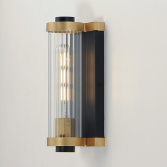 Opulent One Light Outdoor Wall Sconce (16120CRBKAB)