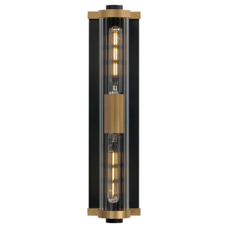 Maxim - 16122CRBKAB - Two Light Outdoor Wall Sconce - Opulent - Black / Antique Brass