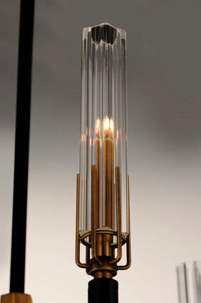 Flambeau LED Chandelier (16125CLBKAB)