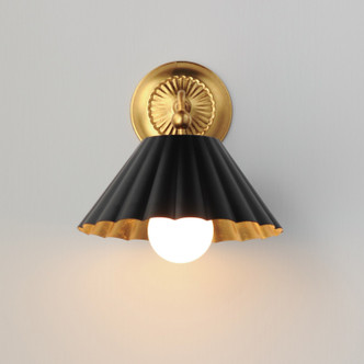 Primrose One Light Wall Sconce (18051BKGL)