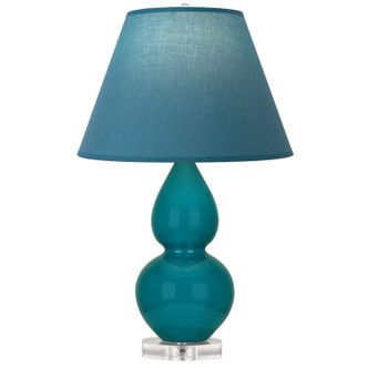 Robert Abbey - A773B - One Light Accent Lamp - Small Double Gourd - Peacock Glazed Ceramic w/Lucite