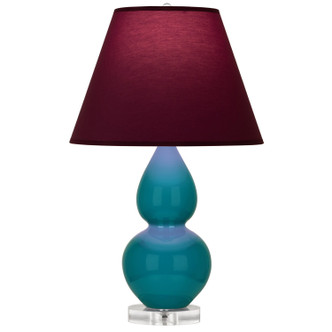 Robert Abbey - A773P - One Light Accent Lamp - Small Double Gourd - Peacock Glazed Ceramic w/Lucite