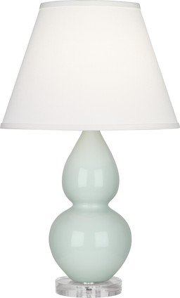 Robert Abbey - A788X - One Light Accent Lamp - Small Double Gourd - Celadon Glazed Ceramic w/Lucite