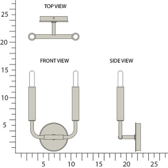 Mavisten Edition Carbonia Two Light Wall Sconce (B1406)