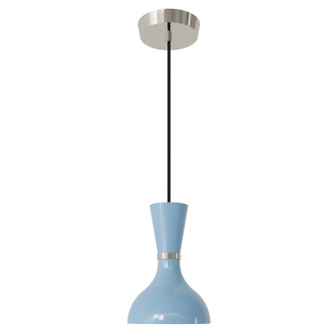 Robert Abbey - BB02BB - One Light Pendant - Clare - Polished Nickel w/Baby Blue Painted