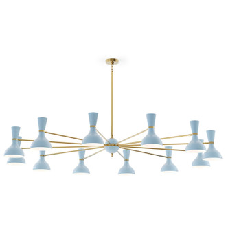 Robert Abbey - BB12BB - 12 Light Chandelier - Clare - Modern Brass w/Baby Blue Painted