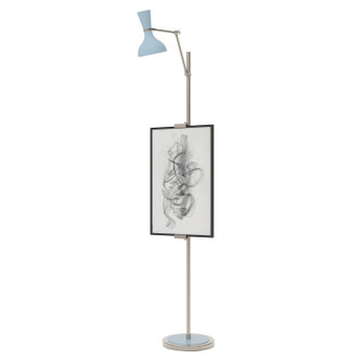 Robert Abbey - BB17BB - One Light Floor Easel - Clare - Polished Nickel w/Baby Blue Painted