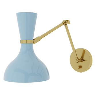 Robert Abbey - BB18BB - One Light Wall Sconce - Clare - Modern Brass w/Baby Blue Painted
