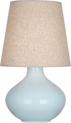 Robert Abbey - BB991 - One Light Table Lamp - June - Baby Blue Glazed Ceramic