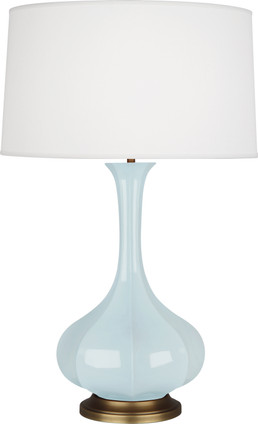 Robert Abbey - BB994 - One Light Table Lamp - Pike - Baby Blue Glazed Ceramic w/Aged Brass