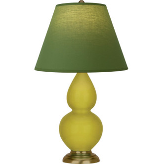 Robert Abbey - CI10G - One Light Accent Lamp - Small Double Gourd - Citron Glazed Ceramic w/Antique Natural Brass