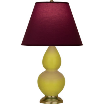 Robert Abbey - CI10P - One Light Accent Lamp - Small Double Gourd - Citron Glazed Ceramic w/Antique Natural Brass