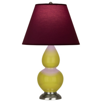 Robert Abbey - CI12P - One Light Accent Lamp - Small Double Gourd - Citron Glazed Ceramic w/Antique Silver