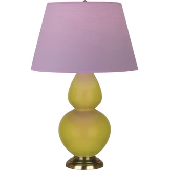 Robert Abbey - CI20L - One Light Table Lamp - Double Gourd - Citron Glazed Ceramic w/Antique Natural Brass