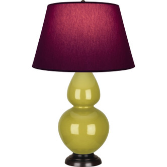 Robert Abbey - CI21P - One Light Table Lamp - Double Gourd - Citron Glazed Ceramic w/Deep Patina Bronze