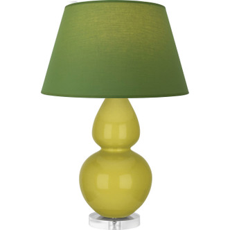 Robert Abbey - CI23G - One Light Table Lamp - Double Gourd - Citron Glazed Ceramic w/Lucite