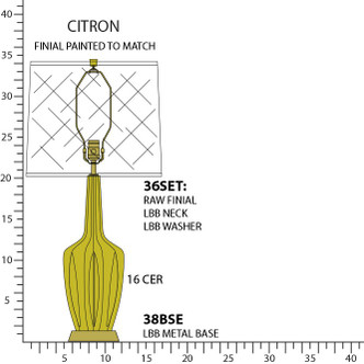 Robert Abbey - CI38 - One Light Table Lamp - Emma - Citron Glazed Ceramic w/Warm Brass
