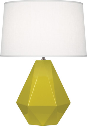 Robert Abbey - CI930 - One Light Table Lamp - Delta - Citron Glazed Ceramic